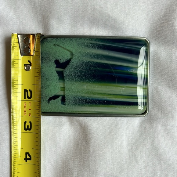 Buckle Rage Anja’s Design Glass Art Belt Buckle, 2 1/2 X 3 1/2. - Picture 3 of 4